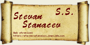 Stevan Stanaćev vizit kartica